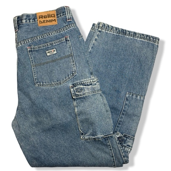 Vintage Y2K Denim Cargos - Picture 2 of 5